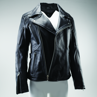 River Road Ironclad Classic Leather Jacket Black Womens - Small