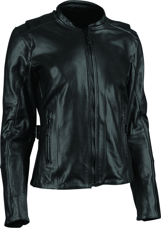 Speed and Strength Throttle Body Leather Jacket Black Womens - Medium