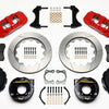 Wilwood AERO4 Rear P-Brake Kit 14.00in Red Chevy 12 Bolt w/ C-Clips