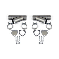 Granatelli 3.0in Aluminized Mild Steel Manual Dual Exhaust Cutout w/Slip Fit & Band Clamps