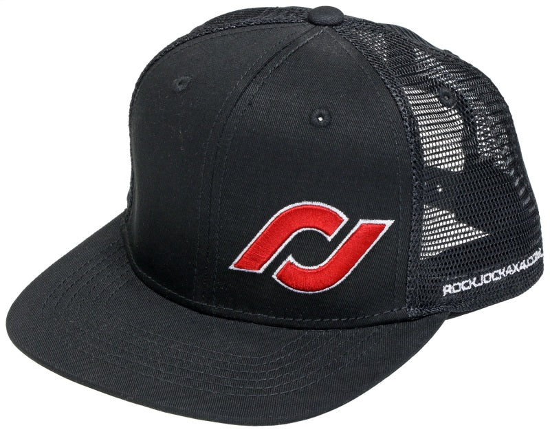 RockJock Hat w/ Red RJ Logo Black Mesh Back Adjustable