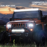 Raxiom 07-18 Jeep Wrangler JK 50-Inch Straight Dual Row LED Light Bar Flood/Spot Combo Beam