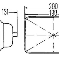 Hella Vision Hlmp Kit 190X132Mm H4 12V (Qty 2) (Legal in US for MOTORCYLCES ONLY)