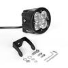 XK Glow Round XKchrome 20w LED Cube Light w/ RGB Accent Kit w/ Cntrlr Fog Mount- Driving Beam 2pc