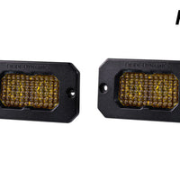 Diode Dynamics Stage Series 2 In LED Pod Pro - Yellow Fog Flush ABL (Pair)