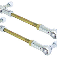 RockJock Adjustable Sway Bar End Link Kit 6 1/2in Long Rods w/ Heims and Jam Nuts pair