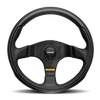 Momo Team Steering Wheel 300 mm - 4 Black Leather/Black Spokes