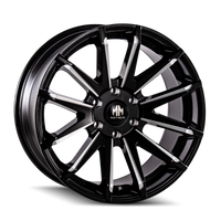 Mayhem 8109 Crossfire 22x9.5 / 6x135 BP / 25mm Offset / 87.1mm Hub Black w/ Milled Spokes Wheel