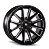 Mayhem 8109 Crossfire 20x9.5 / 6x139.7 BP / 18mm Offset / 106mm Hub Black w/ Milled Spokes Wheel