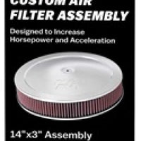 K&N 14in Red Custom Air Cleaner Assembly - 5.125in ID x 14in OD x 2.75in H x 1.25in Drop Base