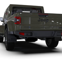 Rally Armor 19-24 Jeep JT Gladiator (Mojave/Rubicon) Black Mud Flap w/Grey Logo