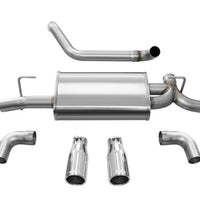 Corsa 2018-2024 Jeep Wrangler JL 2.5in Dual Rear Exit Polished Tips Sport Axle-Back Exhaust