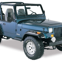 Bushwacker 87-95 Jeep Wrangler Cutout Style Flares 4pc Cutting Optional Not Renegade - Black