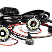 KC HiLiTES Cyclone 2in. LED Universal Under Hood Lighting Kit (Incl. 2 Cyclone Lights/Switch/Wiring)