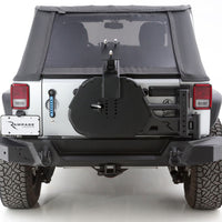 Rampage 07-18 Jeep Wrangler JK (Incl. Unlimited) Trail Guard Tire Carrier - Black