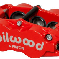 Wilwood Caliper-Forged Narrow Superlite 6R-R/H 1.75/1.25in/1.25in Pistons 1.25in Rotor - Red