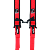 DragonFire Racing Harness- H-Style- 4-Point- 2in Buckle- Red