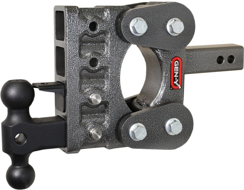 Gen-Y The Boss Torsion-Flex 2in Shank 5in Drop 10K Hitch w/GH-031 Dual-Ball/GH-032 Pintle Lock