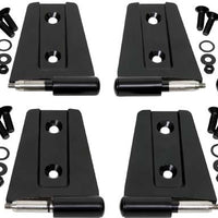 Kentrol 07-18 Jeep Wrangler JK Door Hinge Set 8 Pieces 4 Door - Powdercoat Black