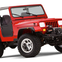 Bushwacker 87-95 Jeep Wrangler Flat Style Flares 4pc Excludes Renegade - Black