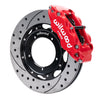 Wilwood 69-89 Porsche 911 Front Superlite Brake Kit 3.5in MT Drilled & Slotted Face - Red