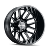 Mayhem 8107D Cogent Dually 20x8.25/8x210 BP/-192mm Offset/154.2mm Hub Black w/ Milled Spokes Wheel