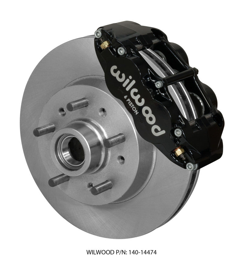 Wilwood Narrow Superlite 6R Front Brake Kit 11.86in Black 64-70 GM C10 w/ Factory Drum Spindles