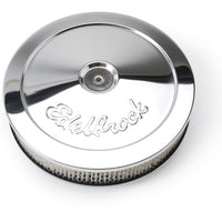 Edelbrock Air Cleaner Pro-Flo Series Round Steel Top Paper Element 10In Dia X 3 5In Chrome