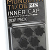 Project Kics M12 Monolith Cap - Black (Only Works For M12 Monolith Lugs) - 20 Pcs