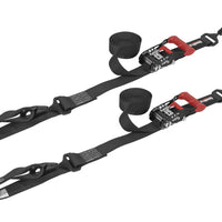 SpeedStrap 1 1/2In x 10Ft Ratchet Tie-Down w/ Soft-Tie (2 Pack) - Black