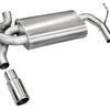 Corsa 2007-2011 Jeep Wrangler 3.8L/12-14 Wrangler 3.6L Polished Sport Axle-Back Exhaust