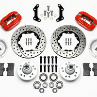 Wilwood Forged Dynalite Front Kit 11.00in Drilled Red 70-72 CDP B & E Body-Disc