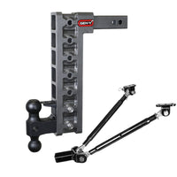 Gen-Y Mega Duty 2in Shank 15in Drop 16K Hitch w/Dual-Ball/Pintle Lock/Stabilizer Kit