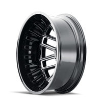 Mayhem 8107D Cogent Dually 22x8.25/8x165.1 BP/-232mm Offset/121.3mm Hub Black w/ Milled Spokes Wheel