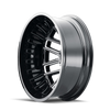 Mayhem 8107D Cogent Dually 22x8.25/8x210 BP/-192mm Offset/154.2mm Hub Black w/ Milled Spokes Wheel