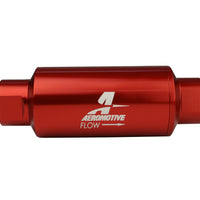 Aeromotive In-Line Filter - AN-10 size - 40 Micron SS Element - Red Anodize Finish