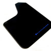 Rally Armor Universal Fit (No Hardware) Basic Black Mud Flap w/ Blue Logo