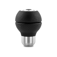 Momo Race Shift Knob - Black Airleather, Aluminum Insert