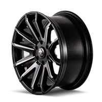 Mayhem 8109 Crossfire 22x9.5 / 6x135 BP / 25mm Offset / 87.1mm Hub Black w/ Milled Spokes Wheel