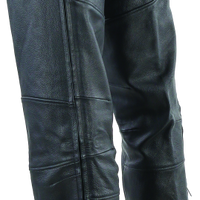 River Road Longhaul Leather Chaps Black - Large