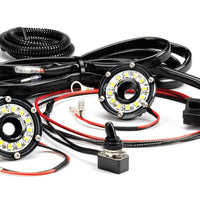 KC HiLiTES Cyclone 2in. LED Universal Under Hood Lighting Kit (Incl. 2 Cyclone Lights/Switch/Wiring)