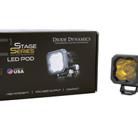 Diode Dynamics Stage Series C1 LED Pod Pro - Yellow Spot Standard ABL Each