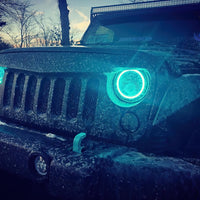 Oracle 7in High Powered LED Headlights - Black Bezel - ColorSHIFT No Controller SEE WARRANTY