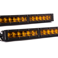 Diode Dynamics 12 In LED Light Bar Single Row Straight - Amber Driving (Pair) Stage Series