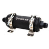 Fuelab PRO Series In-Line Fuel Filter (10gpm) -10AN In/-10AN Out 6 Micron Fiberglass - Matte Black