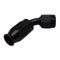 DeatschWerks 6 AN Female Flare Swivel 60-Degree Hose End PTFE - Anodized Matte Black