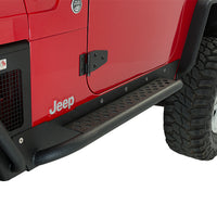 Fishbone Offroad 97-06 Jeep Wrangler TJ Steel Rock Slider - Black Textured Powdercoat